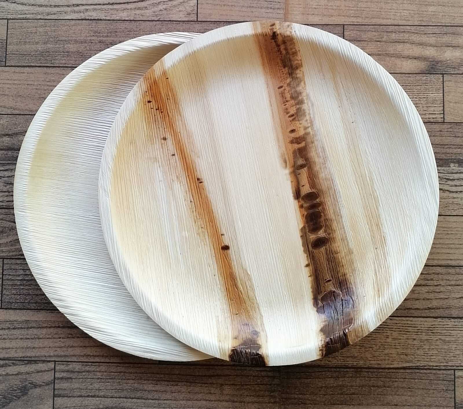 beautiful areca leaf plate round shape